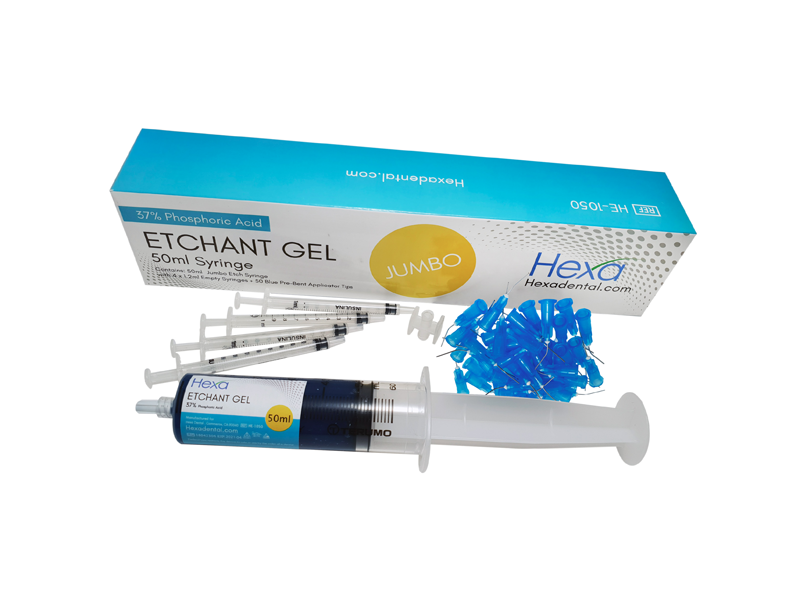 Dental Etchant Gel Syringe - Jumbo 50 ml 37% Phosphoric Acid - Hexa